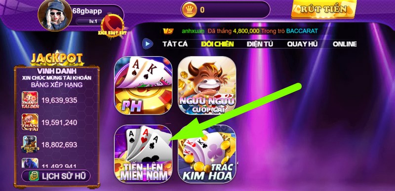 Cách chơi Tiến Lên Miền Nam tại cổng game đơn giản qua vài thao tác