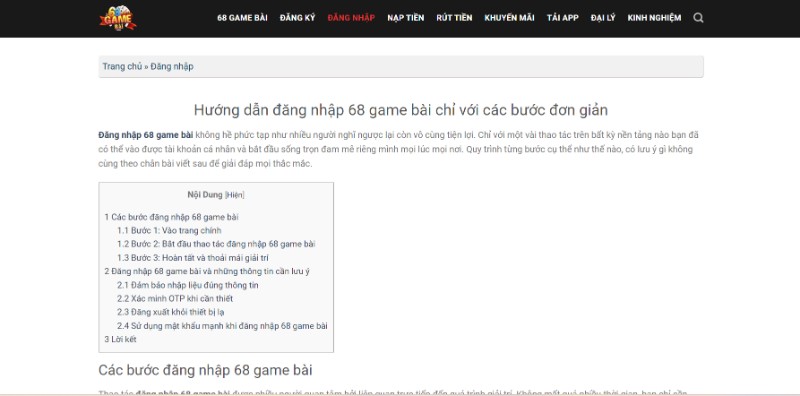 Điều khoản sử dụng về thông tin hội viên của cổng game