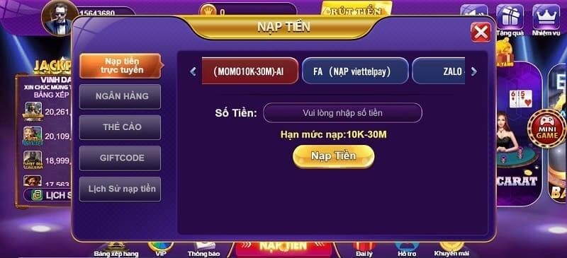 Tốt nhất nên kiểm tra lịch sử nạp tiền 68 game bài